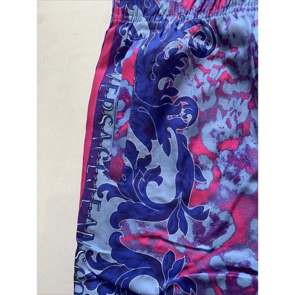 Versace Jeans Couture Men's Blue Twill Panel Printed Shorts IT 48 US 32 NWT - Picture 4 of 15